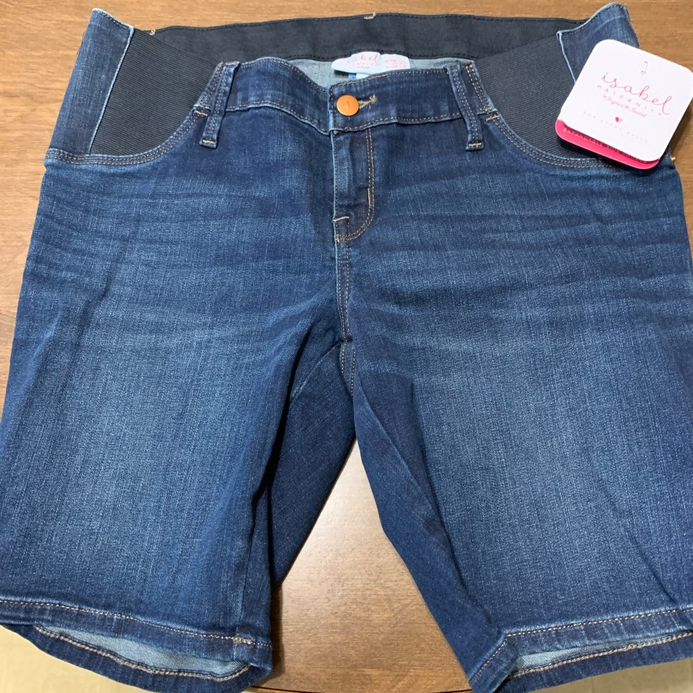 Isabel maternity Jean shorts